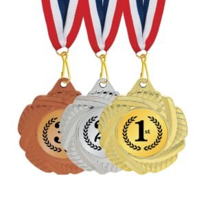 Wavy Scallop Plastic Medal with 42mm Insert – 75mm