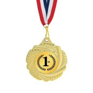 Wavy Scallop Plastic Medal with 42mm Insert – 75mm