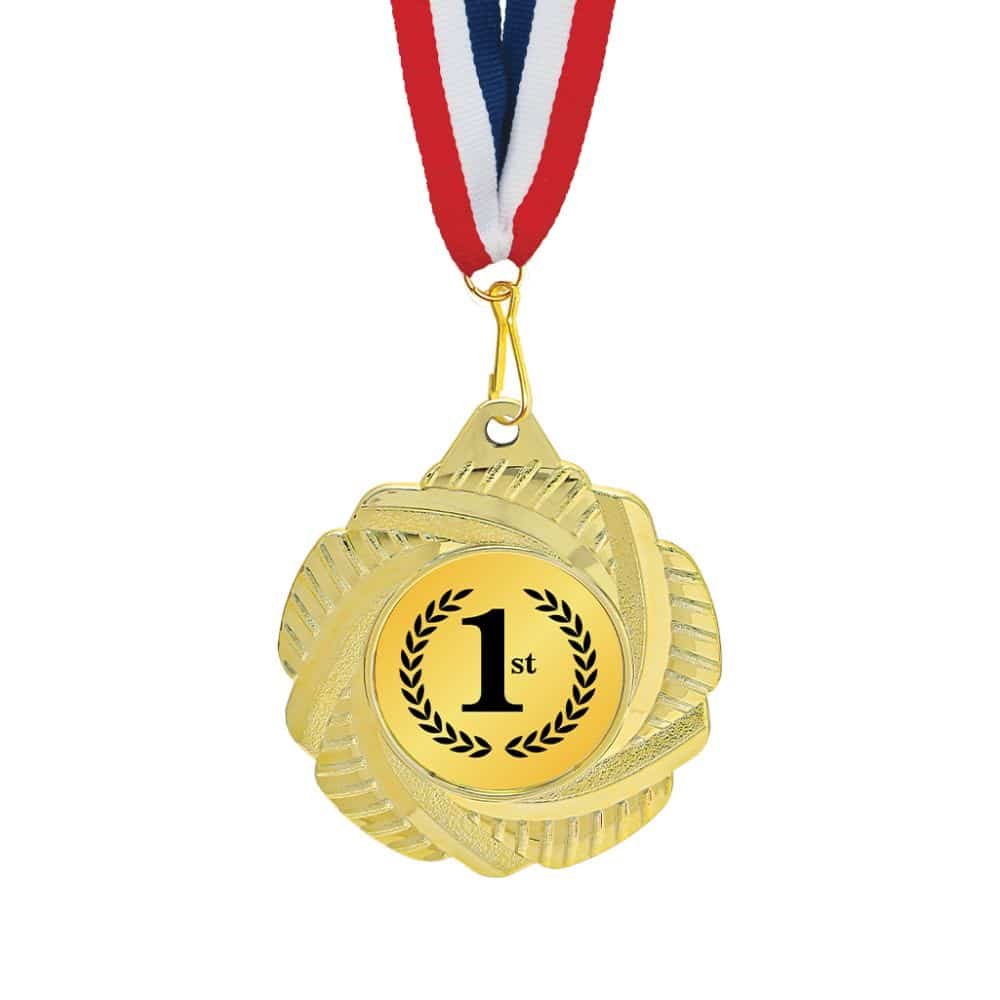 Wavy Scallop Plastic Medal with 42mm Insert – 75mm