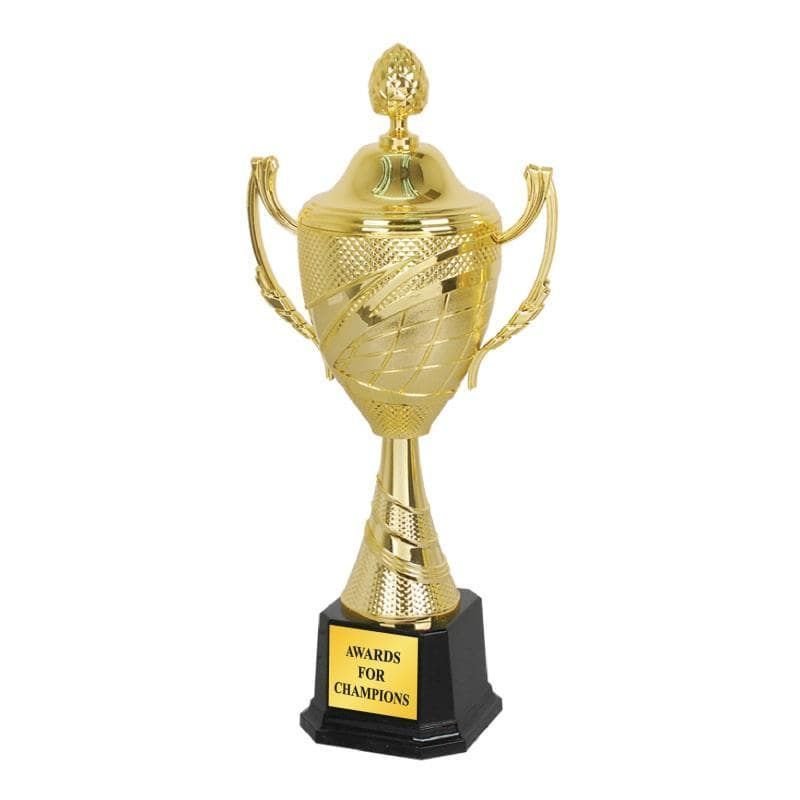 Gold Lidded Cup Trophy with Handles