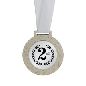 Laurel Medal 75mm with Satin Ribbon Gold Silver Bronze