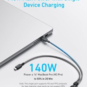 Anker 140W 2-in-1 USB-C to USB-C Cable
