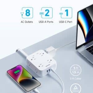 Anker 341 USB Power Strip 8 AC Outlets