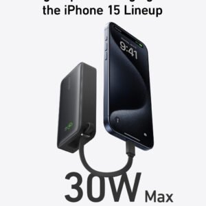 Anker Nano Power Bank 10000mAh 30W with Built-In USB-C Cable