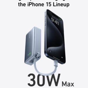 Anker Nano Power Bank 10000mAh 30W with Built-In USB-C Cable