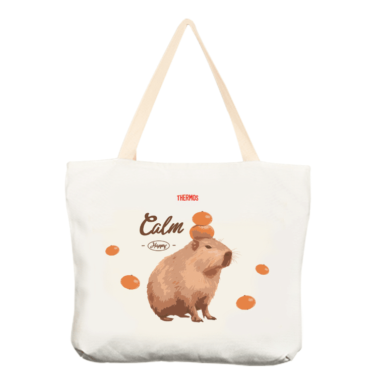 Thermos Pet Print Canvas Tote Bag