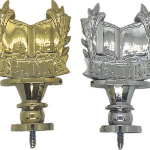 Reading Book Trophy Top Component – Gold or Silver