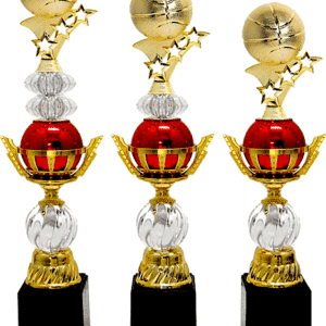 Basketball Tiered Trophy Set of Three