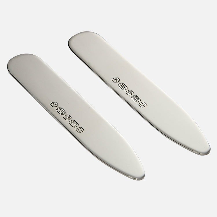 Sterling Silver Collar Stiffeners – Side Hallmark