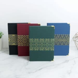 Songketa Songket Band Sewn Notebook with Metal Corners