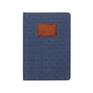 Karya Patterned Hard Cover Notebook with Leather Patch