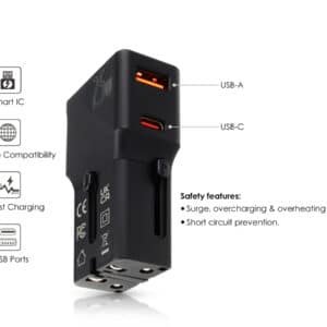 RAPID QC and PD Fast-Charging Travel Adapter