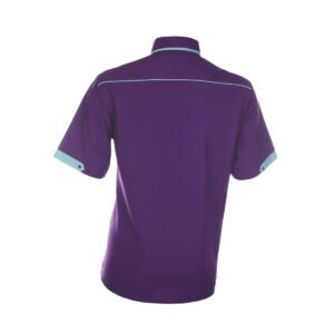 Unisex Corporate Shirt Short Sleeve with Contrast Placket Stripe