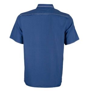 Unisex Oxford Short Sleeve Corporate Shirt with Contrast Pocket Trim