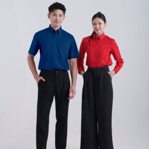 Unisex Short Sleeve Corporate Shirt – Tetron Rayon Button-Down Collar