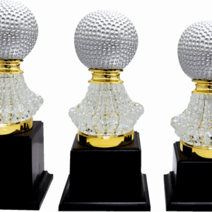 Golf Ball Trophy on Crystal Glass Stand – 3 Sizes