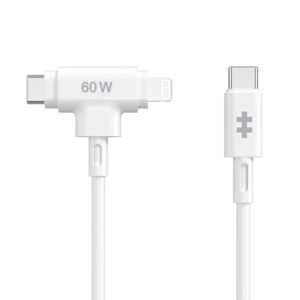HyperJuice USB-C and Lightning Hybrid Charging Cable 1.5m – White