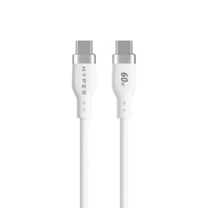 HyperJuice 60W Silicone USB-C to USB-C Cable 1.5m – White