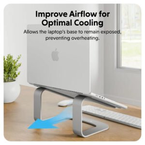 HyperSpace® Ergonomic Aluminium Laptop Stand – Space Grey