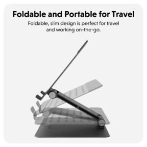 HyperSpace™ Adjustable Foldable Laptop Stand – Space Grey
