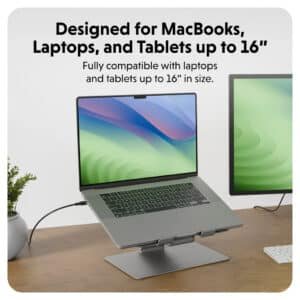 HyperSpace™ Adjustable Foldable Laptop Stand – Space Grey