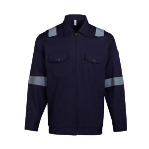 Custom Work Jacket with Reflective Tape – 100% Cotton 200GSM