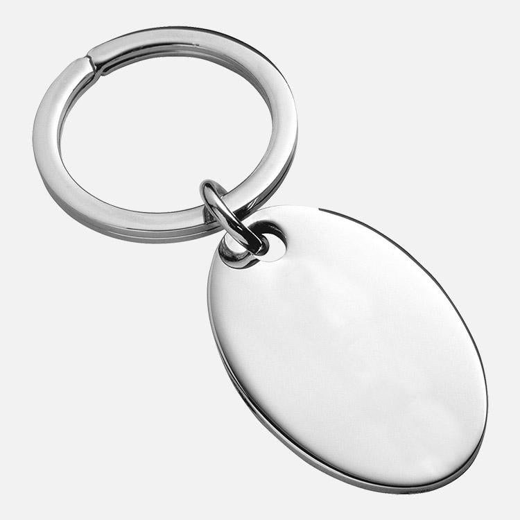 Sterling Silver Oval Keyring