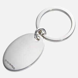 Sterling Silver Oval Keyring