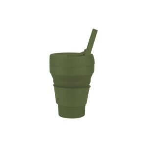 MAYOR Collapsible Silicone Cup with Straw – 355ml
