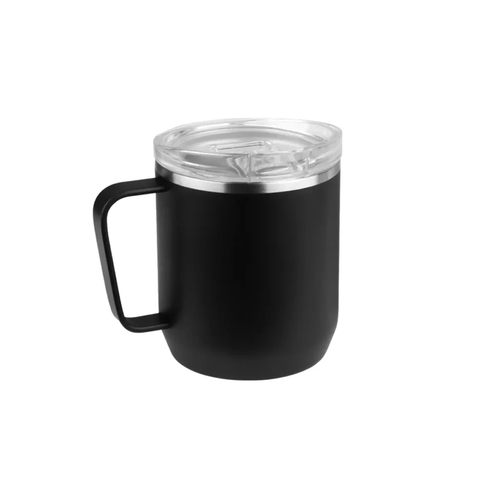 Custom Stainless Steel Coffee Mug with Slide Lid & Handle
