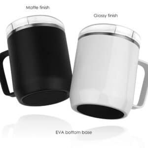 Custom Stainless Steel Coffee Mug with Slide Lid & Handle