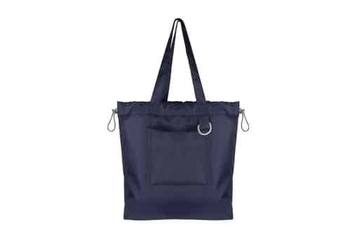 NILOU Drawstring Shopping Bag with Velcro Pocket