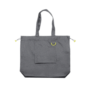 NILOU Drawstring Shopping Bag with Velcro Pocket