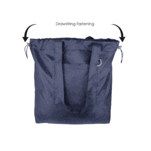 NILOU Drawstring Shopping Bag with Velcro Pocket