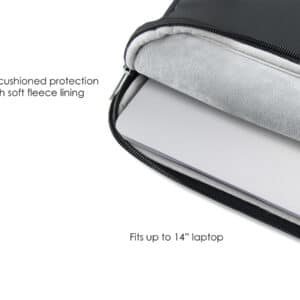 Cushioned Laptop Sleeve with Front Pocket – up to 14in