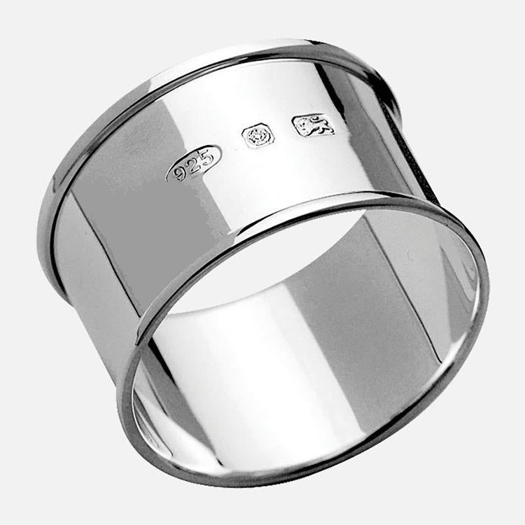 Wrapped Edge Round Sterling Silver Napkin Ring