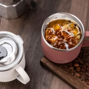 TYESO Insulated Camping Mug with Lid
