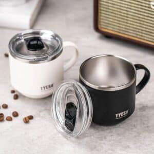TYESO Insulated Camping Mug with Lid