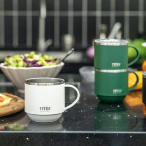 TYESO Insulated Camping Mug with Lid