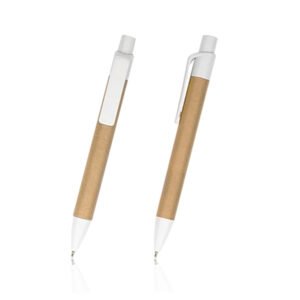 Custom Eco Paper Pen with Logo – 1.0mm Retractable Gel Pen