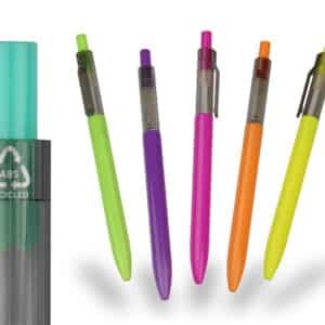 Retractable Ballpoint Pen in Six Bright Colours