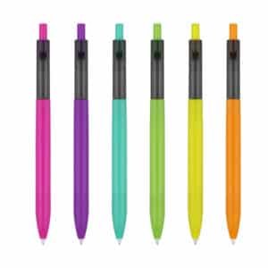 Retractable Ballpoint Pen in Six Bright Colours