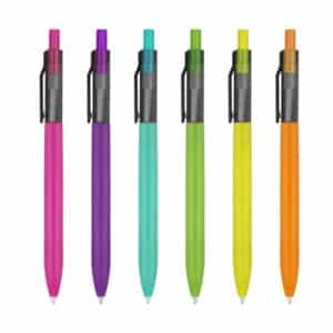 Retractable Ballpoint Pen in Six Bright Colours