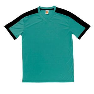 Custom Quick Dry V-Neck T-Shirt with Contrast Shoulders – Cut and Sew