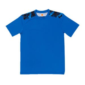 Custom Quick Dry T-Shirt with Camo Shoulder Panels – Polyester Interlock