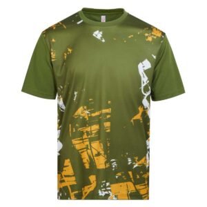 Custom Sublimation T-Shirt with Urban Grunge Print – Quick Dry