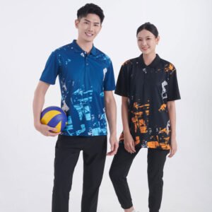 Custom Sublimation Polo Shirt with Urban Grunge Print – Quick Dry