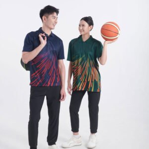 Custom Sublimation Polo Shirt with Streak Pattern – Quick Dry 150GSM