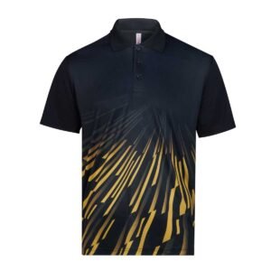 Custom Sublimation Polo Shirt with Streak Pattern – Quick Dry 150GSM