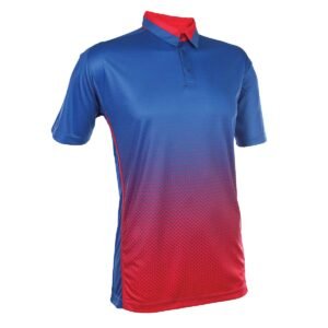 Custom Halftone Gradient Sublimation Polo Shirt